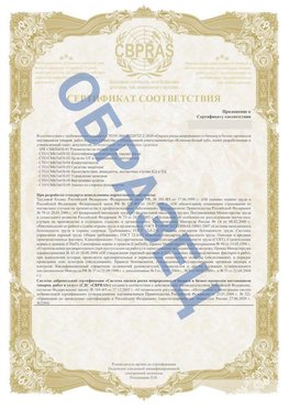 Образец Приложение к СТО 01.064.00220722.2-2020 Нефтегорск Сертификат СТО 01.064.00220722.2-2020 